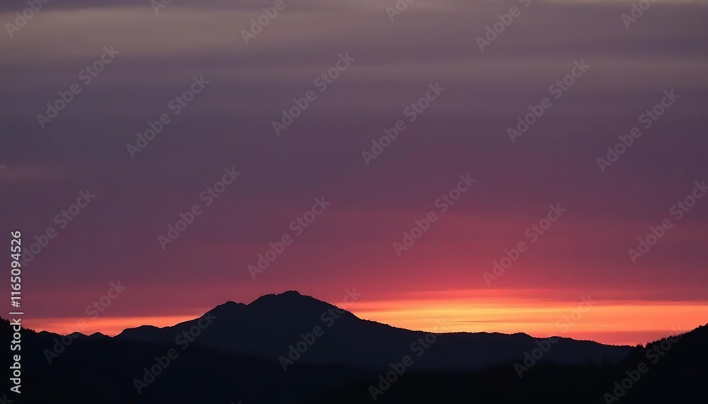 Majestic Mountain Silhouette at Sunset Hues Majestic Mountain Silhouette at Sunset Hues