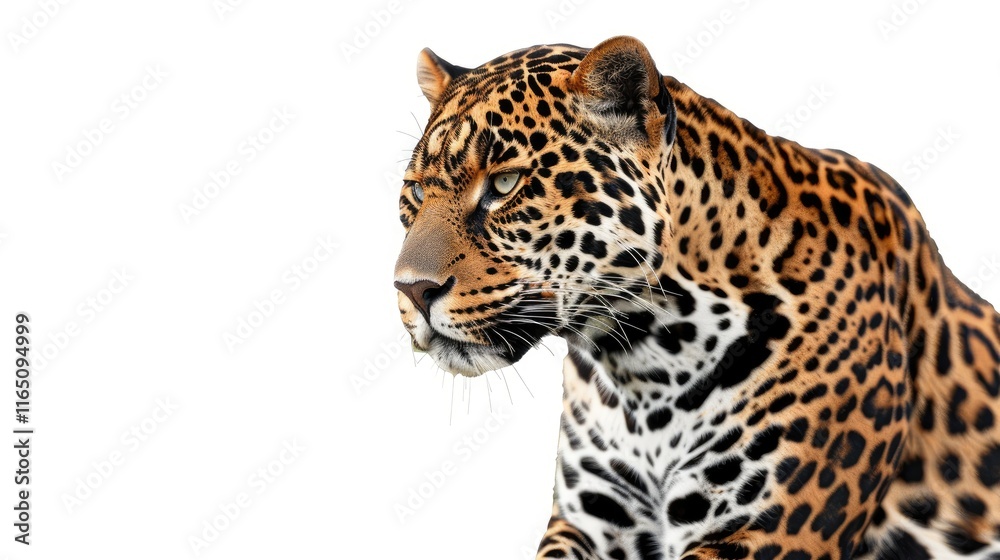 A close-up of a jaguar showcasing its distinctive fur patterns and facial features. A close-up of a jaguar showcasing its distinctive fur patterns and facial features.