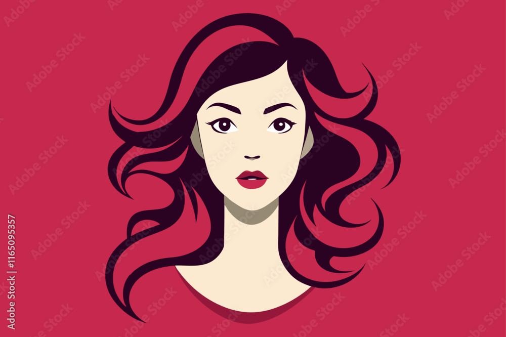 woman hair silhouettes vector illustration woman hair silhouettes vector illustration