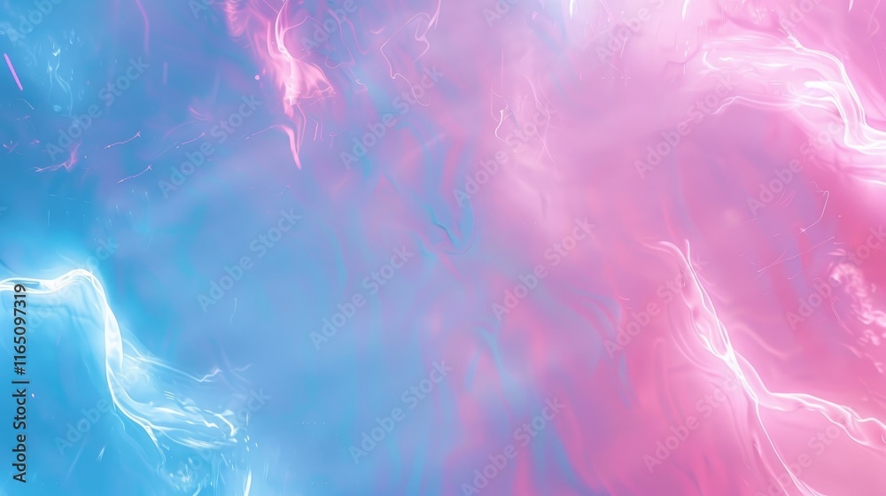 Fototapeta premium Abstract swirling colors in pink and blue, creating a dreamy, ethereal background.