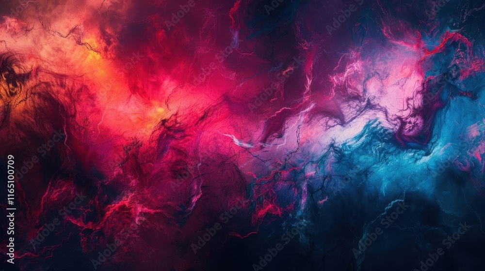 Abstract Swirling Blue and Red Nebula Background Abstract Swirling Blue and Red Nebula Background