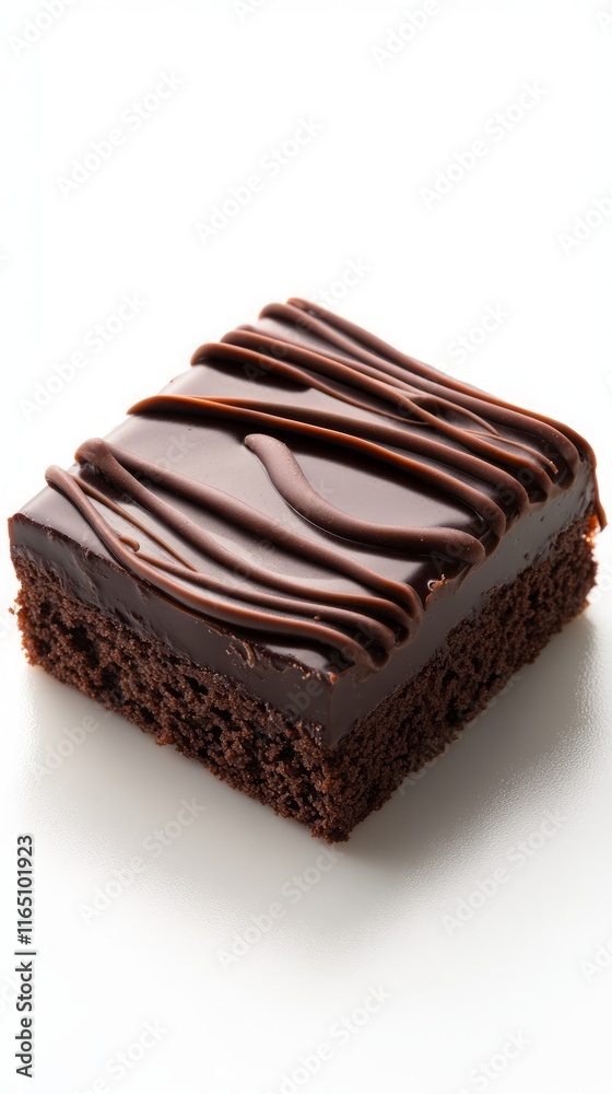 A Decadent Square of Dark Chocolate Brownie, Perfect Sweet Treat A Decadent Square of Dark Chocolate Brownie, Perfect Sweet Treat