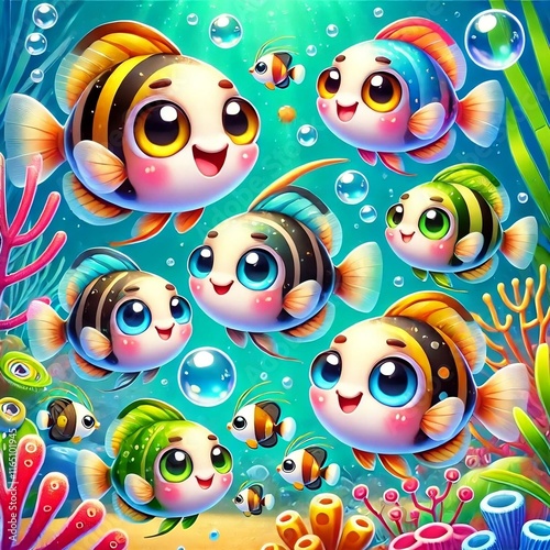 Wallpaper Mural fish Torontodigital.ca