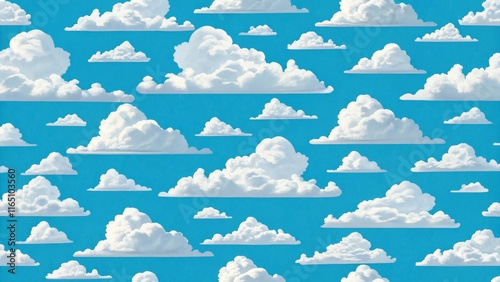 Fototapeta Naklejka Na Ścianę i Meble -  White clouds on a blue sky background. 