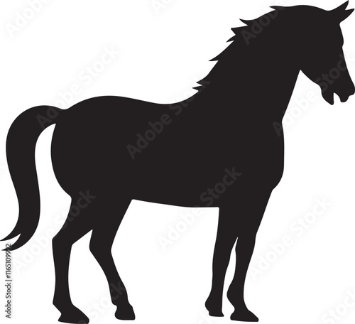 Powerful Horse Silhouette in Vector Format