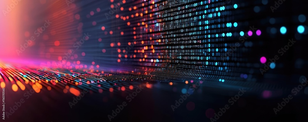 Fototapeta premium Fireworks abstract background idea. Abstract digital wave design with vibrant colors and visuals for futuristic themes.