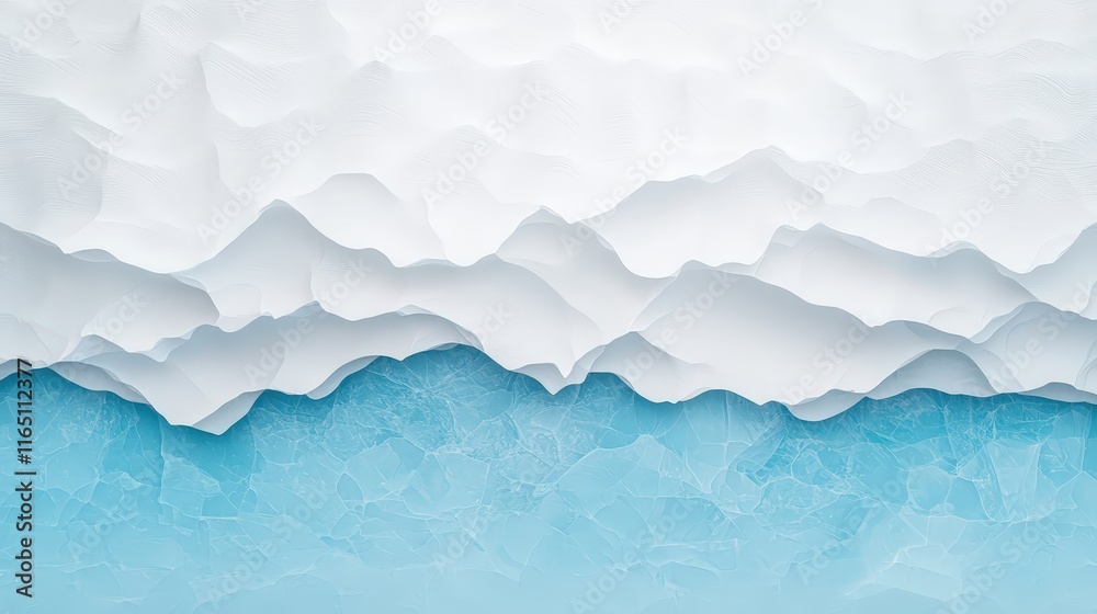 Serene Layers of Ice and Snow Abstract Background Serene Layers of Ice and Snow Abstract Background
