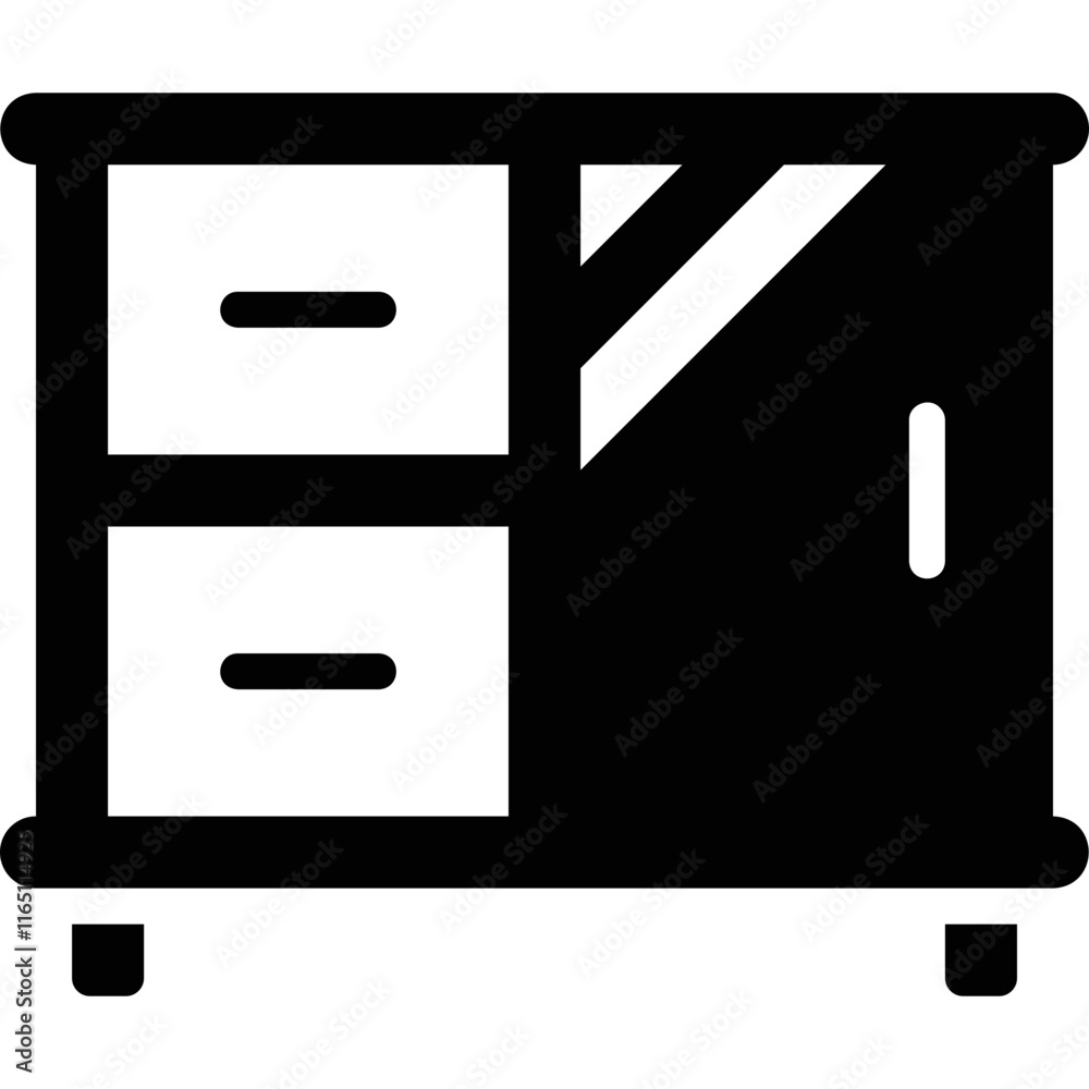 simple vector icon chest of drawers simple vector icon chest of drawers