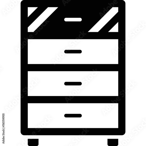 simple vector icon chest of drawers