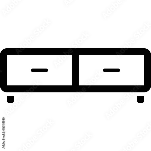 Simple vector icon tv stand