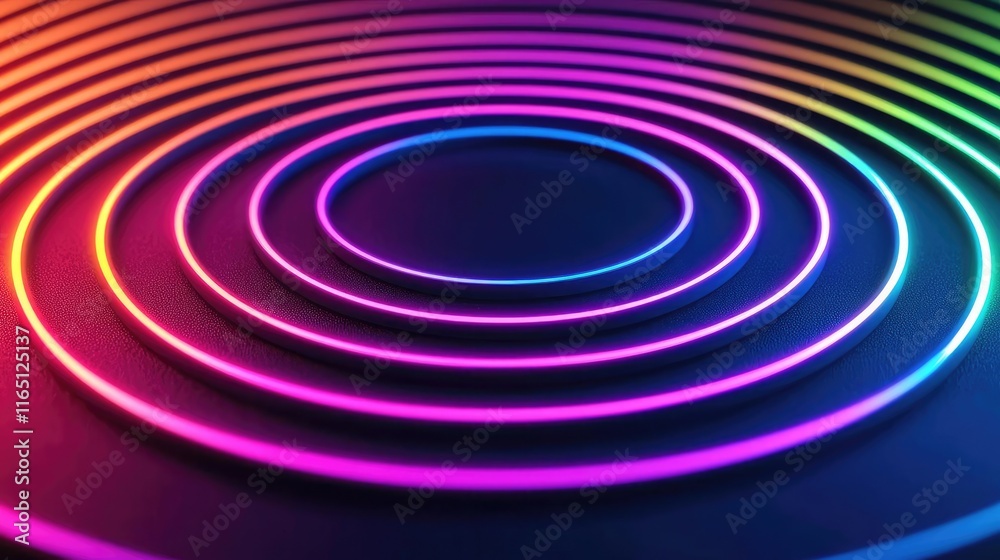 Circles abstract background concept. Vibrant, colorful concentric circles create a stunning visual effect on a dark background. Circles abstract background concept. Vibrant, colorful concentric circles create a stunning visual effect on a dark background.
