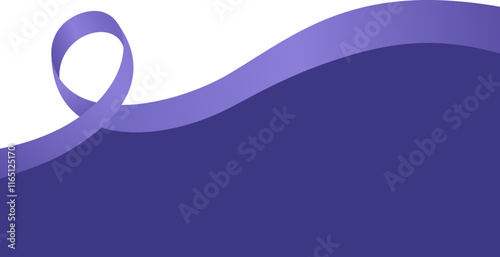 purple ribbon corner frame background