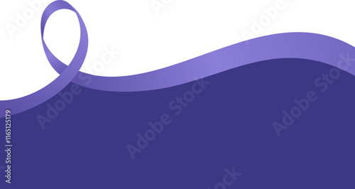 purple ribbon corner frame background