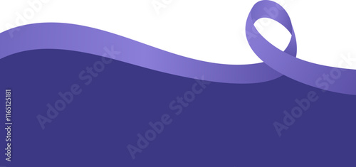 purple ribbon corner frame background