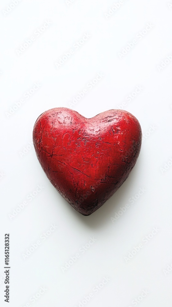 Intriguing Red Heart Shaped Decorative Object: A Symbol of Love and Passion