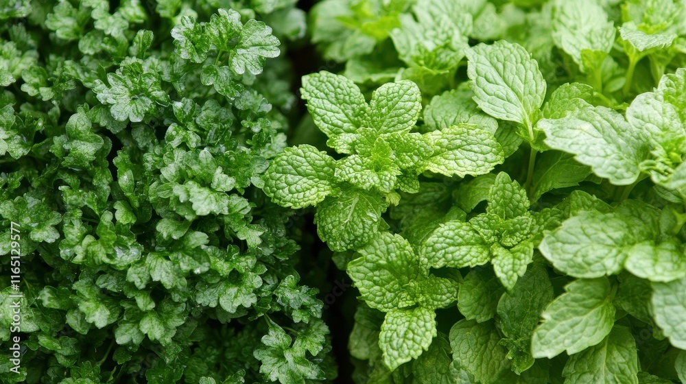 Fresh Green Herbs on Display Fresh Green Herbs on Display