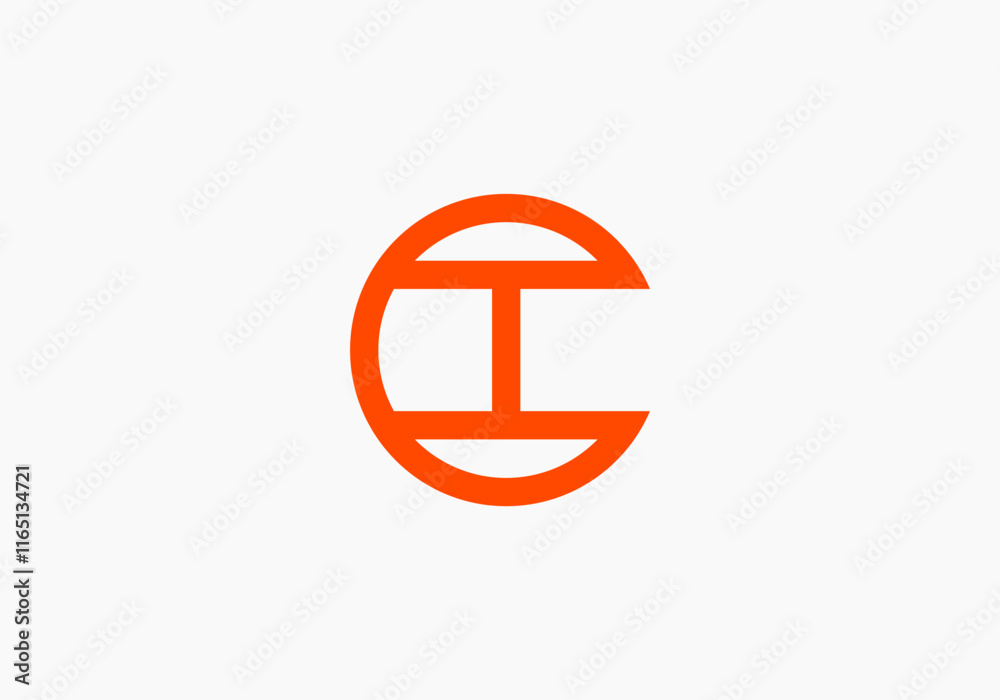 Letter C and H or H C logo icon vector isolated Letter C and H or H C logo icon vector isolated