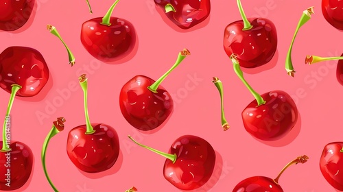 cherry seamless pattern wallpaper