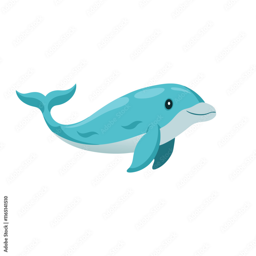 Beluga Whale under water animal isolated flat vector illustration on white background Beluga Whale under water animal isolated flat vector illustration on white background
