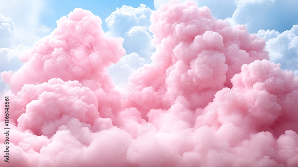 Pink Cloudscape A Dreamlike Celestial Scene Pink Cloudscape A Dreamlike Celestial Scene