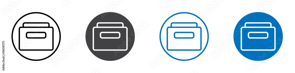 Archieve icon flat editable icon mark set. Archieve icon flat editable icon mark set.
