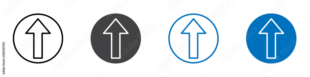 Arrow up icon flat editable icon mark set. Arrow up icon flat editable icon mark set.