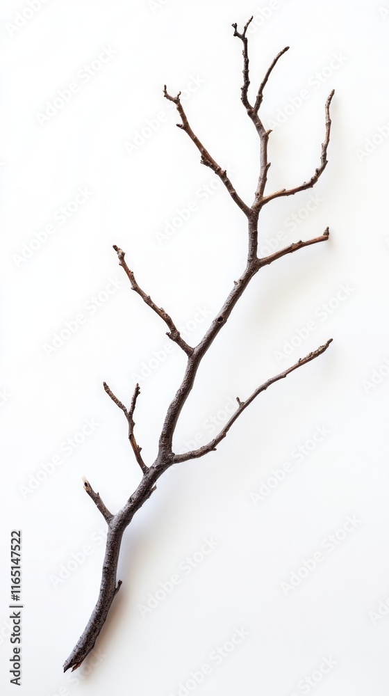 Elegant Dry Branch - Minimalist Nature Art Elegant Dry Branch - Minimalist Nature Art
