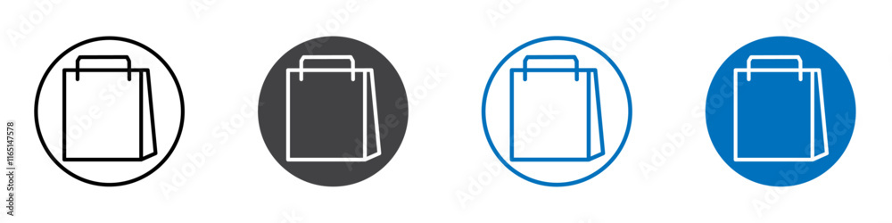 Bag icon flat editable icon mark set. Bag icon flat editable icon mark set.