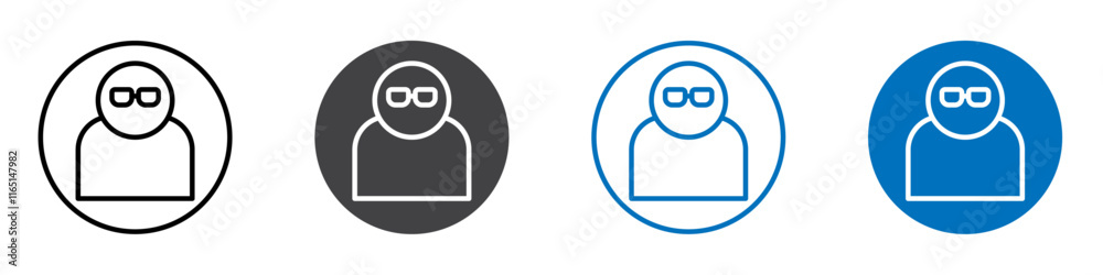 Bouncer icon flat editable icon mark set.