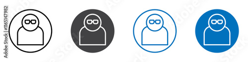 Bouncer icon flat editable icon mark set.