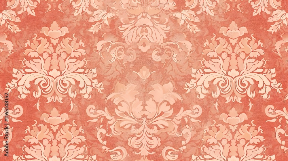 Fototapeta premium peach seamless pattern wallpaper