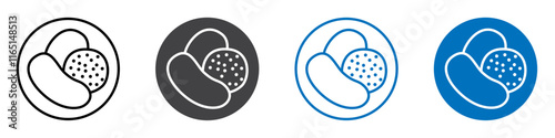 Candy crush icon flat editable icon mark set.
