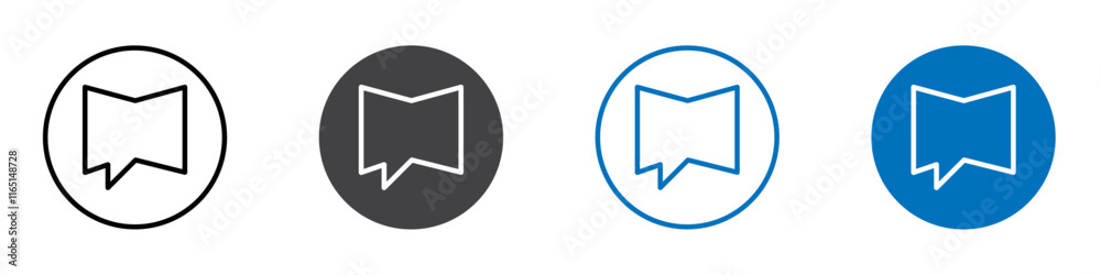 Chat icon flat editable icon mark set. Chat icon flat editable icon mark set.