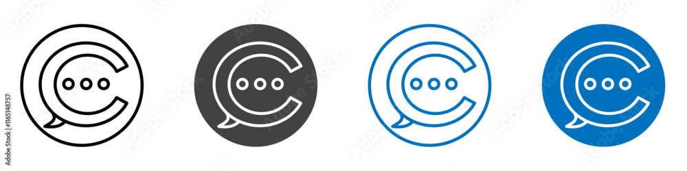Cheogram icon flat editable icon mark set. Cheogram icon flat editable icon mark set.