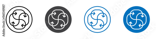 Connection tips icon flat editable icon mark set.