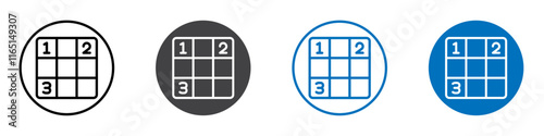 Cross words icon flat editable icon mark set.