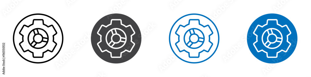 Engineering icon flat editable icon mark set. Engineering icon flat editable icon mark set.