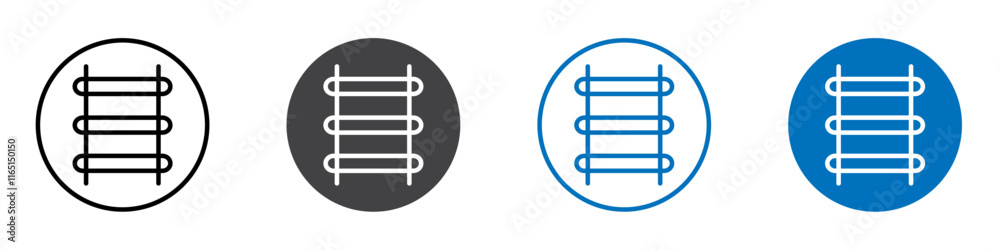 Fence icon flat editable icon mark set. Fence icon flat editable icon mark set.