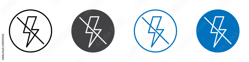 Flash off icon flat editable icon mark set. Flash off icon flat editable icon mark set.