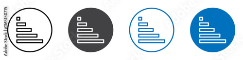 Generic sorting asc icon flat editable icon mark set.