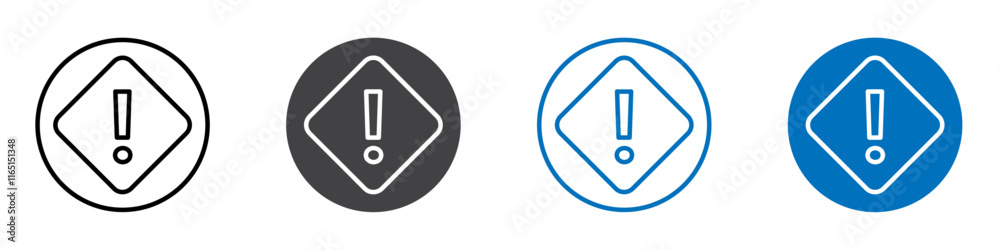 High priority icon flat editable icon mark set. High priority icon flat editable icon mark set.