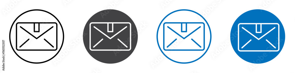 Mail icon flat editable icon mark set. Mail icon flat editable icon mark set.