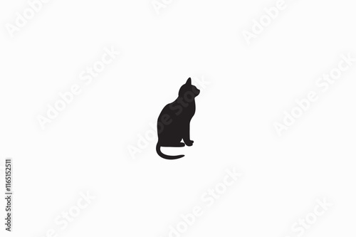 Cat vector silhouette image made by adobe illustrator.
