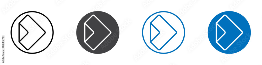 Paper fold icon flat editable icon mark set. Paper fold icon flat editable icon mark set.