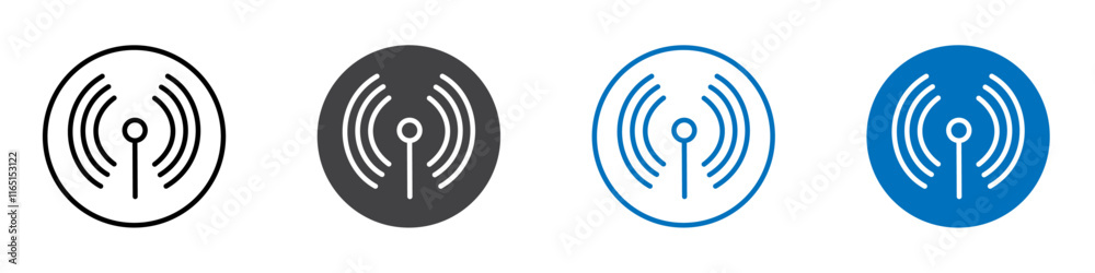 Podcast icon flat editable icon mark set. Podcast icon flat editable icon mark set.