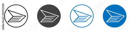 Post icon flat editable icon mark set.