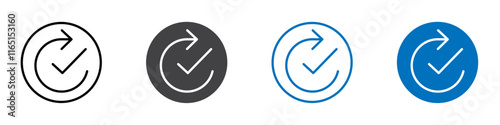 Free Download Reload check icon flat editable icon mark set. - GFXLoad