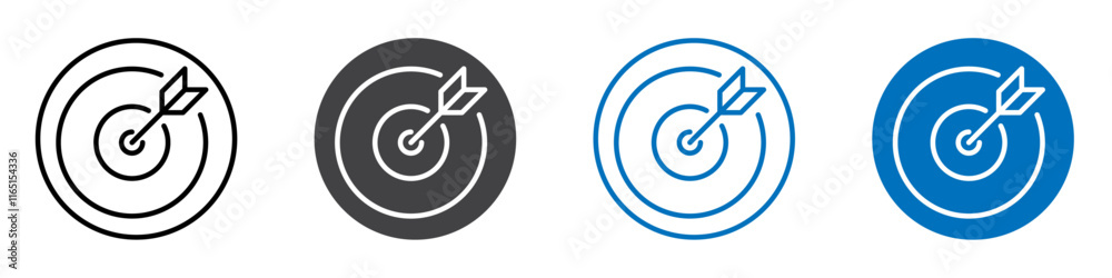 Target icon flat editable icon mark set. Target icon flat editable icon mark set.