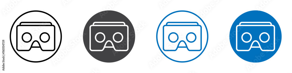 Vr box icon flat editable icon mark set. Vr box icon flat editable icon mark set.