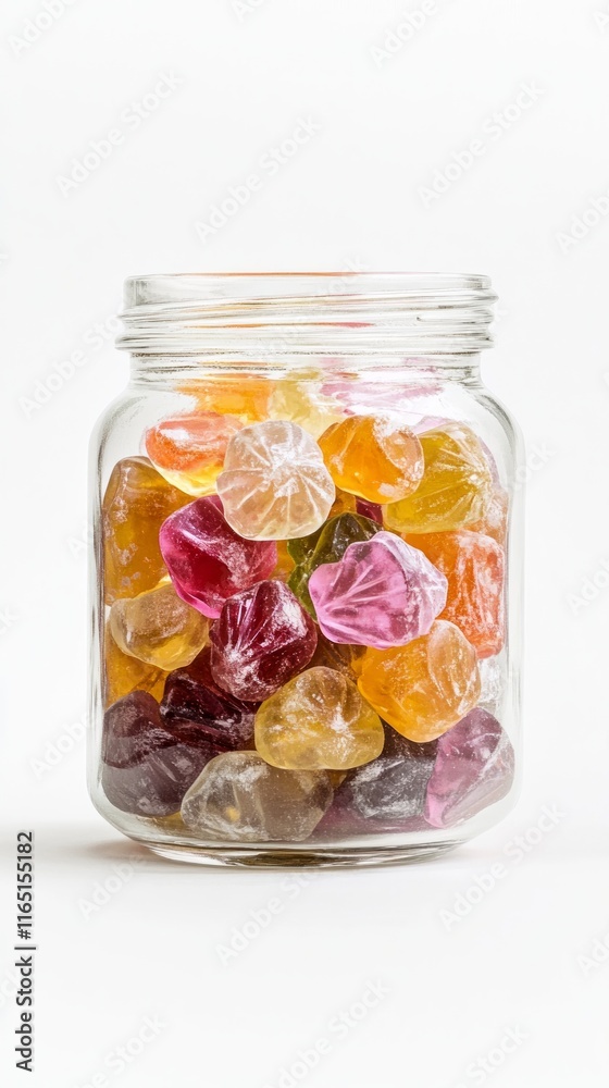 Vibrant Colorful Candies in a Glass Jar Vibrant Colorful Candies in a Glass Jar